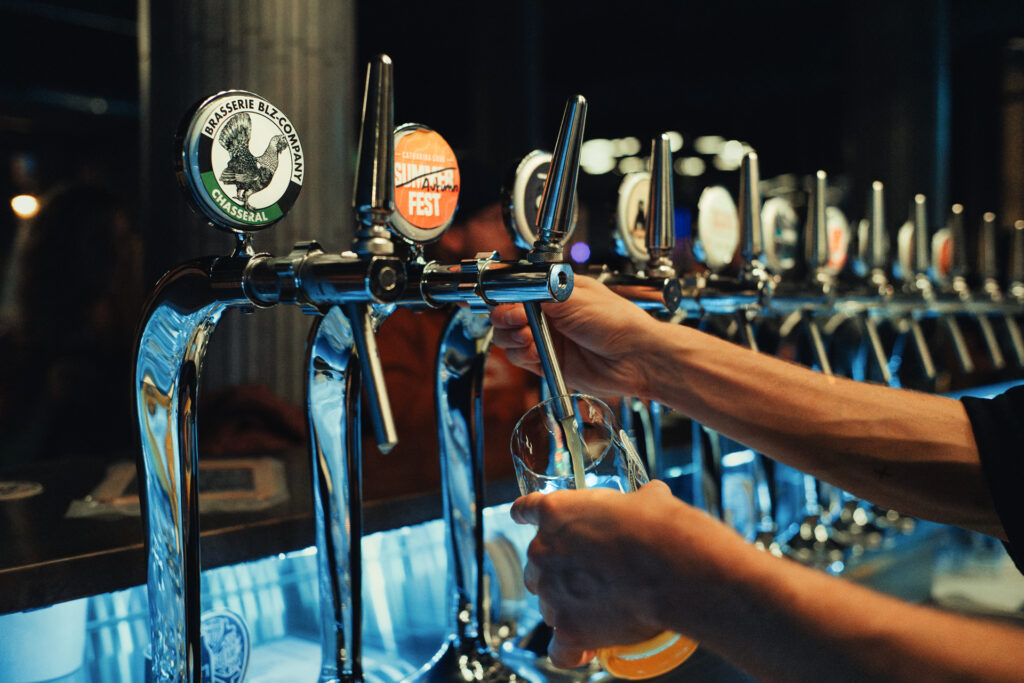 Service des bières BLZ à la pression